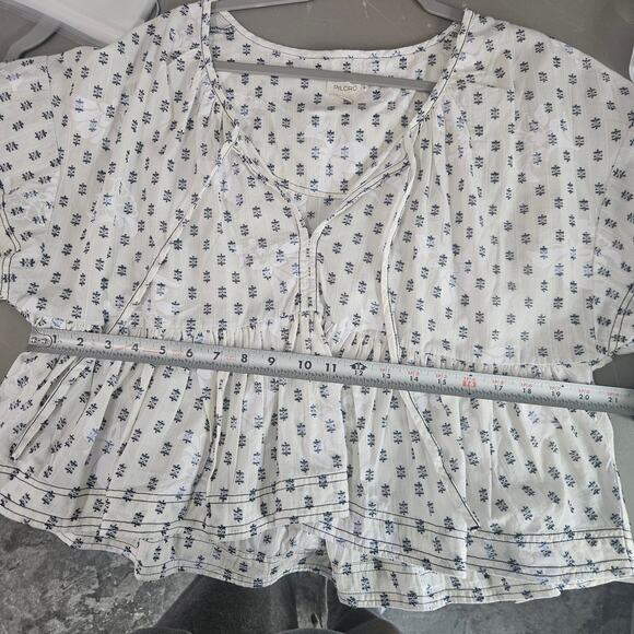 Pilcro Clip Dot Pullover Badoll Blouse Size Medium - Picture 4 of 7